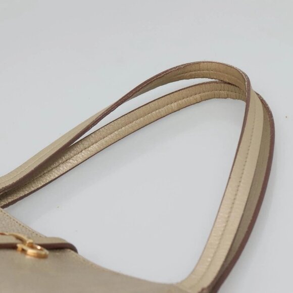 Salvatore Ferragamo Gancini Tote Bag Leather Gold Auth - Picture 8 of 16